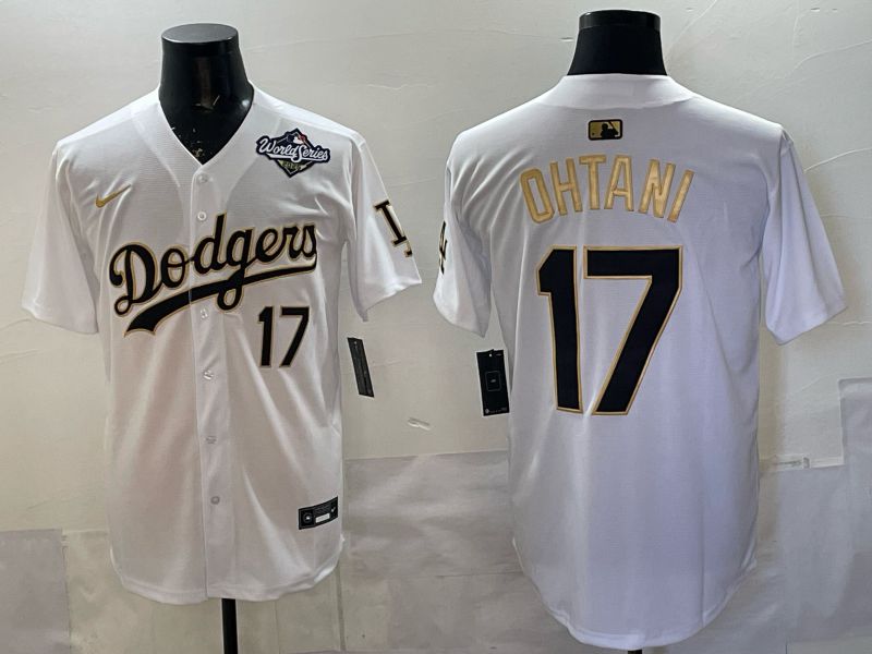 Men 2026 Nike Los Angeles Dodgers #17 Ohtani White Game MLB Jersey 01